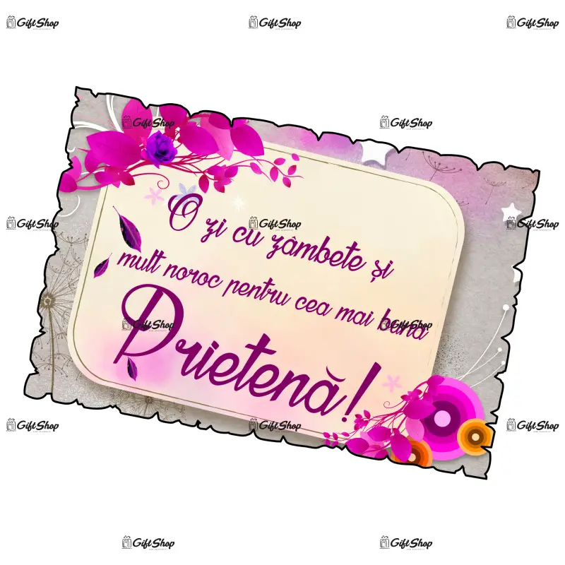 Mgs106-magnet frigider-o zi cu zambetept.cea mai b.prietena